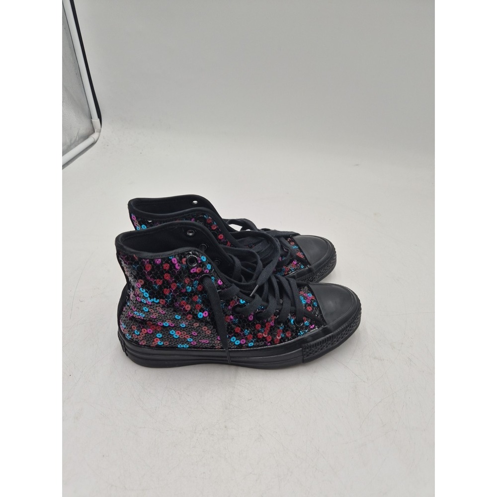 Converse Womens Sneakers Multicolor Blue Geometric High Top Lace Up Sequins 6 M